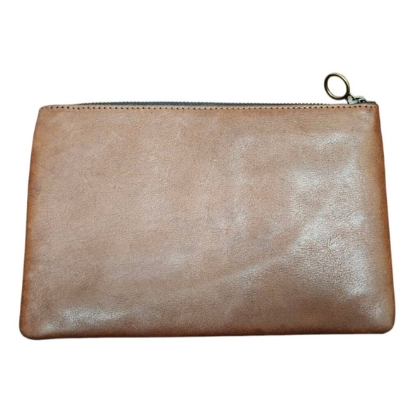 Madewell Pouch Wallet Coin Bag Animal Print Cheetah Calf Hair Textured Case - Picture 3 of 10